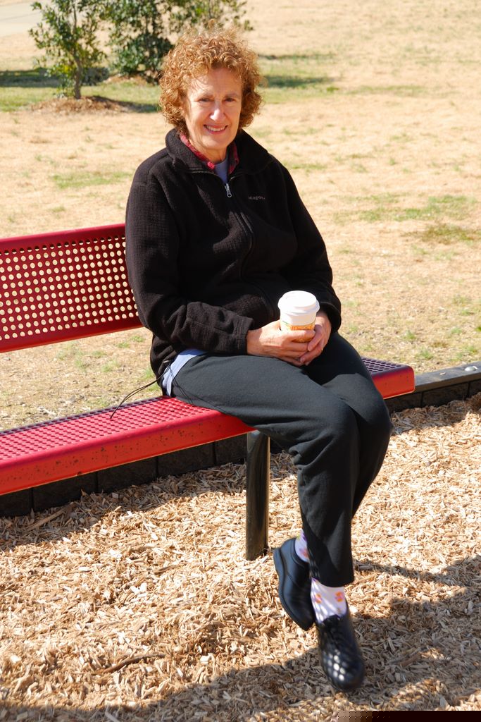 Barb with Starbuck's coffee